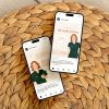 Création de post instagram, illustration de massage pour bébé